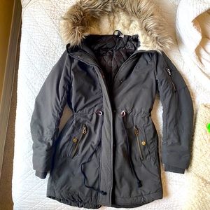 H&M Removable fur hooded Parka
